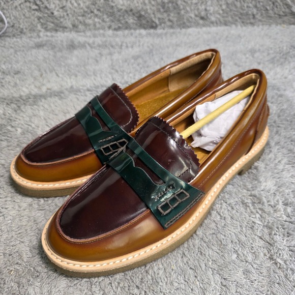 Dolce Vita Shoes - Dolce Vita Two-Tone Brown & Dark Green Leather Loafers